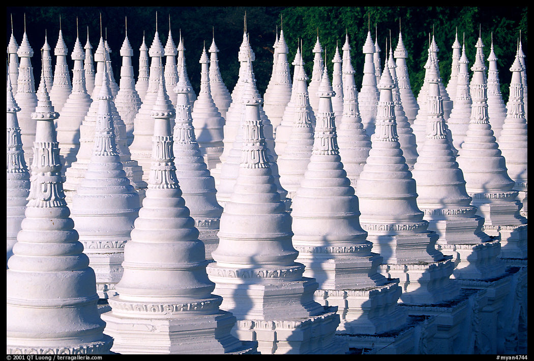 Stupas at Sandamani Paya. Mandalay, Myanmar