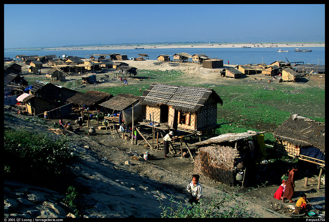 On the banks of the Ayeyarwadi river. Mandalay, Myanmar