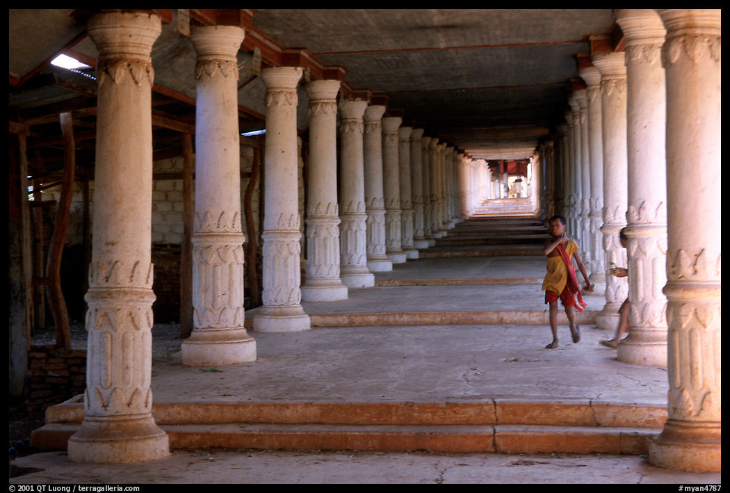 Covered walkway, Indein. Inle Lake, Myanmar