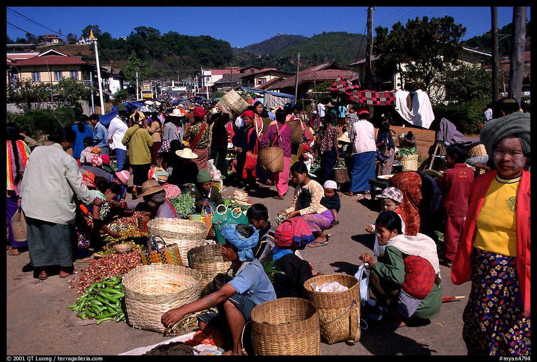 Market in Kalaw. Shan state, Myanmar