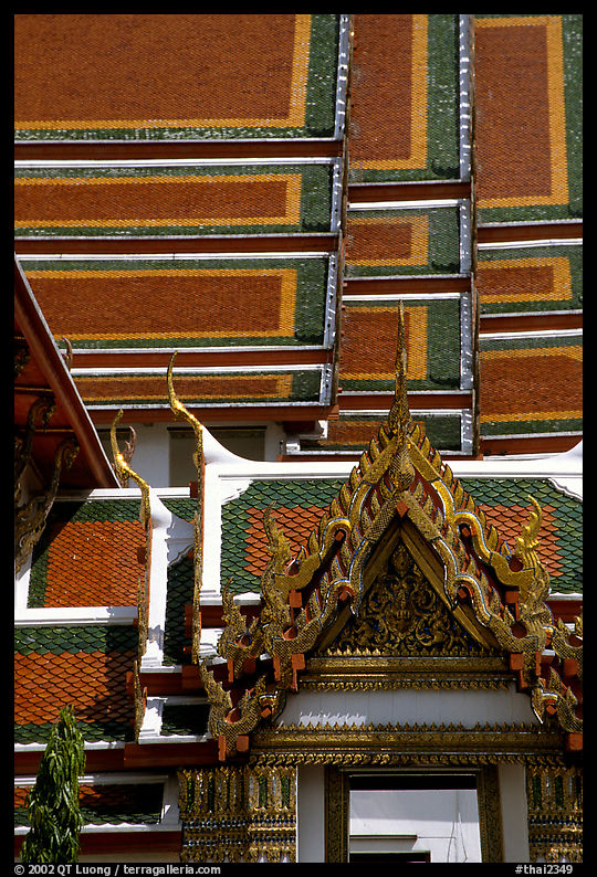 Roofs, Wat Pho. Bangkok, Thailand