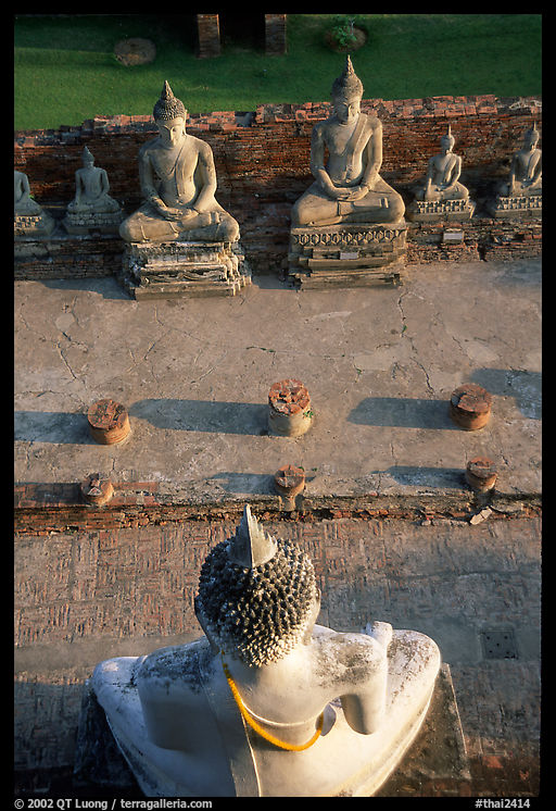 Buddha images, Wat Chai Mongkon. Ayuthaya, Thailand