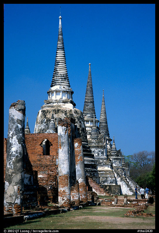 Ruined chedis. Ayuthaya, Thailand