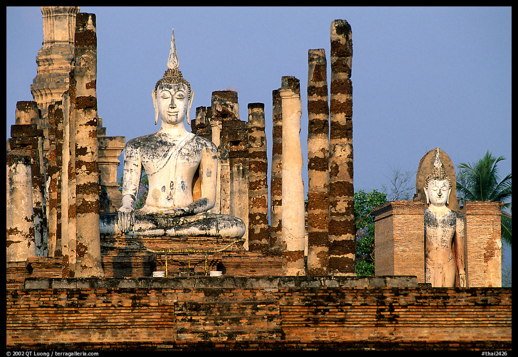 Wat Mahathat, morning. Sukothai, Thailand
