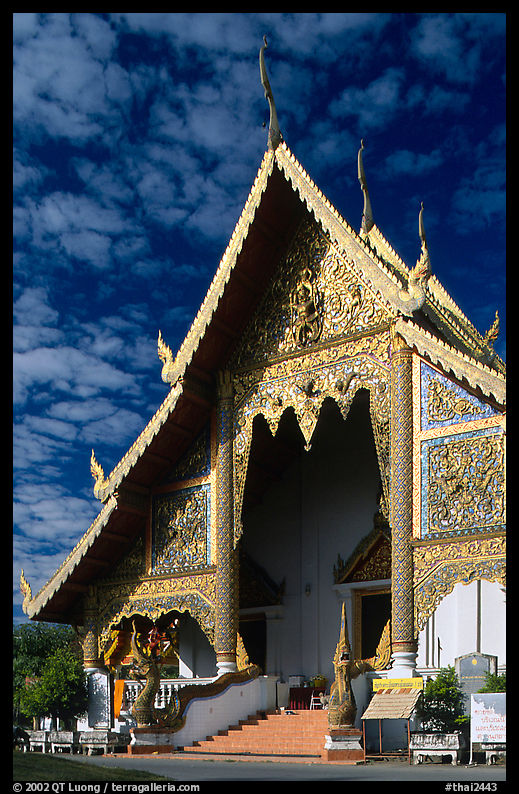 Wat Phra Singh, typical of northern Thai architecture. Chiang Mai, Thailand