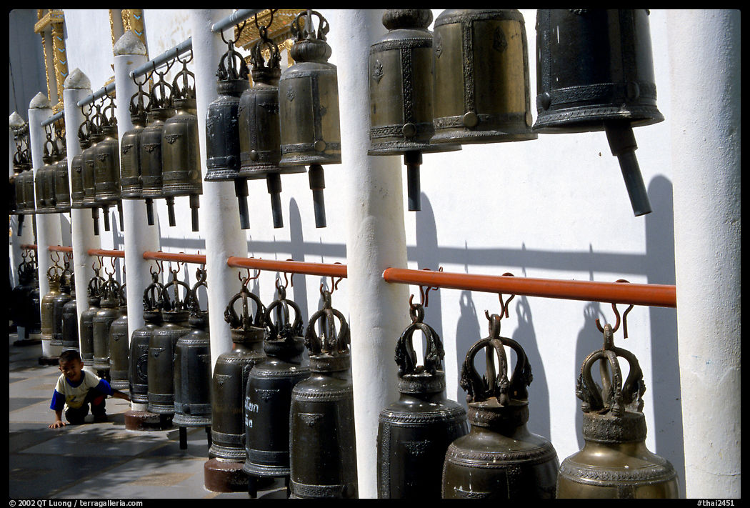 Bells at Wat Phra That Doi Suthep. Chiang Mai area, Thailand