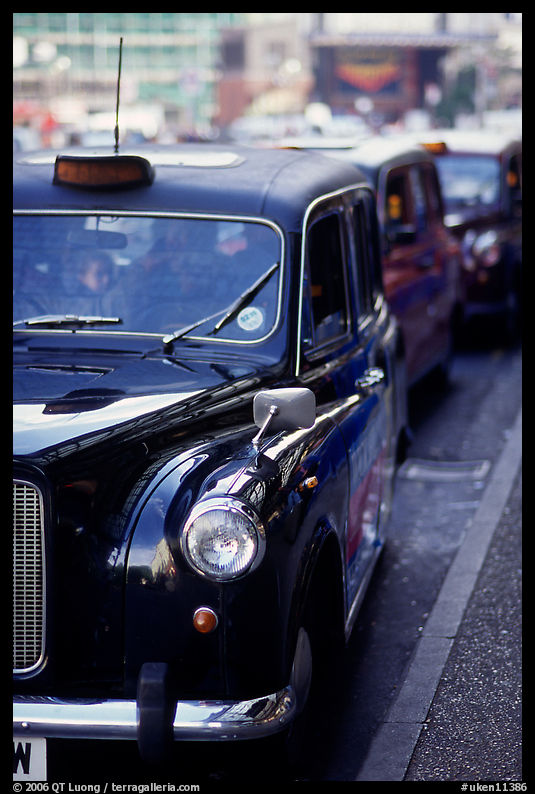Black London taxis. London, England, United Kingdom