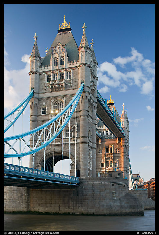 Tower Bridge from below. London, England, United Kingdom