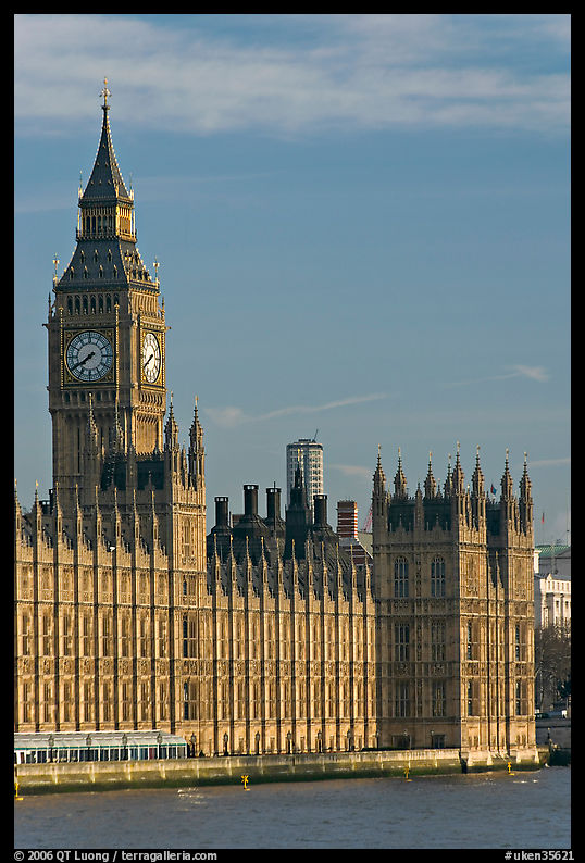 Houses of Parliament and Clock Tower, morning. London, England, United Kingdom