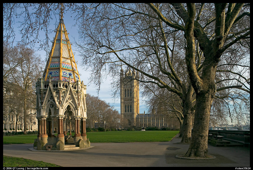 Buxton Memorial Fountain in the Victoria Tower Gardens. London, England, United Kingdom