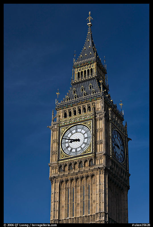 Big Ben, the clock tower of the Westminster Palace. London, England, United Kingdom