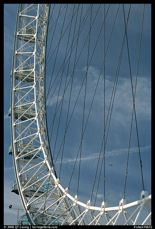 Detail of the Millennium Wheel. London, England, United Kingdom