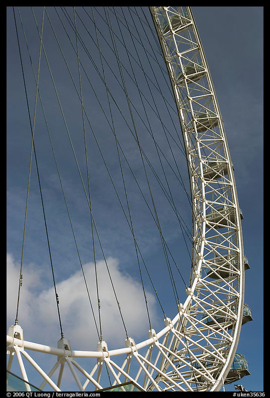 Detail of the London Eye. London, England, United Kingdom