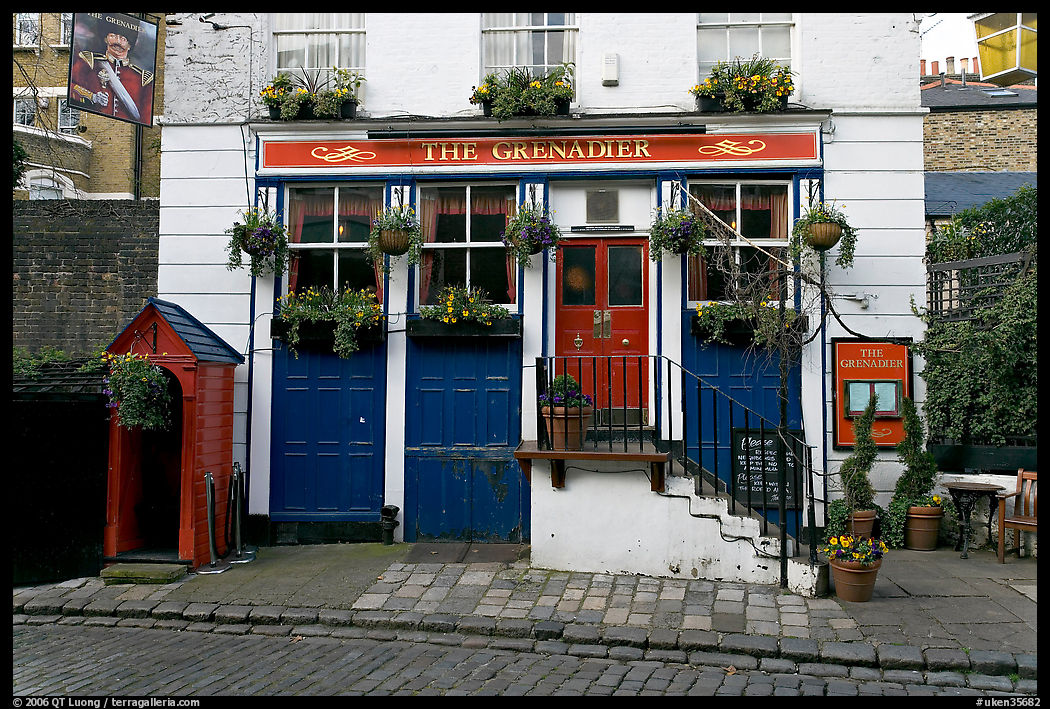 The Grenadier pub, afternoon. London, England, United Kingdom
