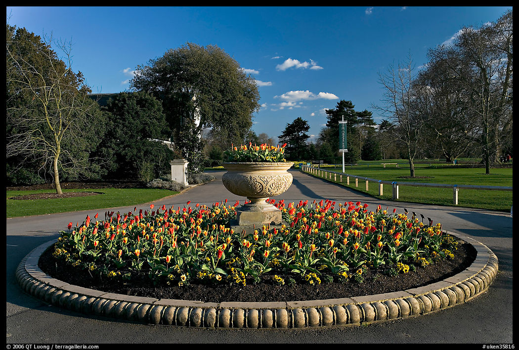 Flower circle. Kew Royal Botanical Gardens,  London, England, United Kingdom