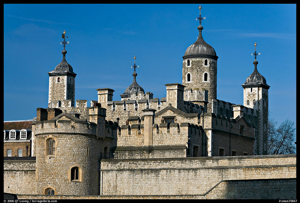 Turrets and White House, Tower of London. London, England, United Kingdom