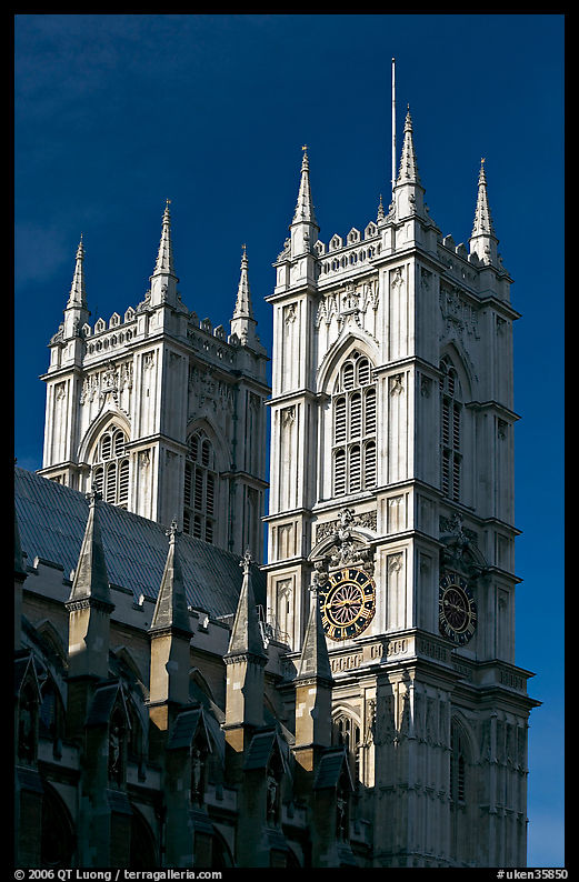 Towers of Westminster Abbey. London, England, United Kingdom