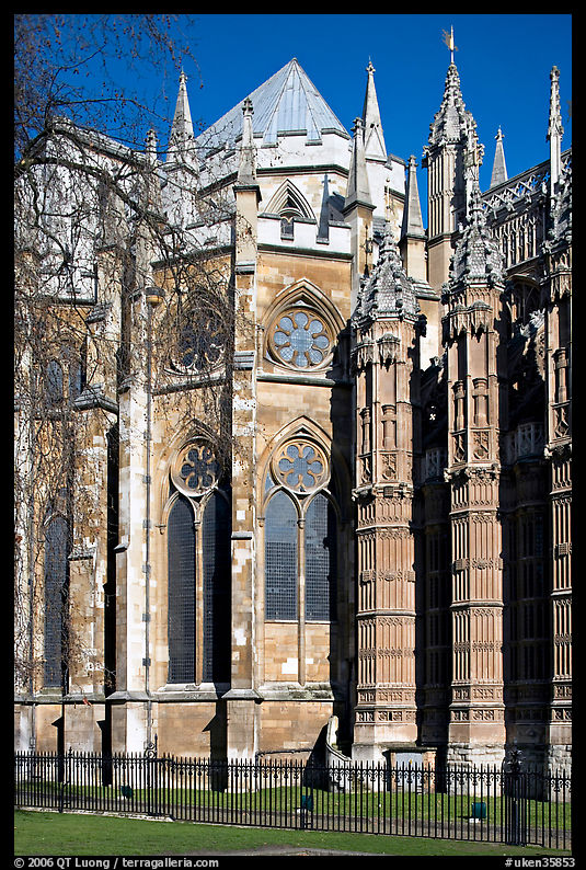 Westminster Abbey, rear view. London, England, United Kingdom