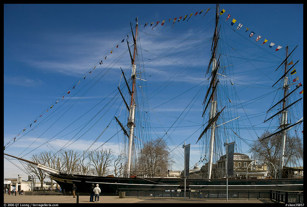Cutty Sark in her dry dock. Greenwich, London, England, United Kingdom