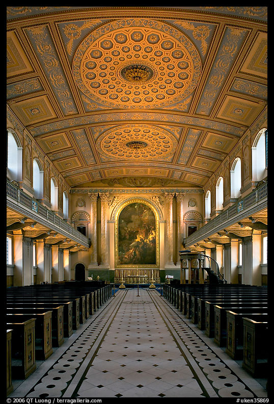 Chapel, Old Royal Naval College. Greenwich, London, England, United Kingdom