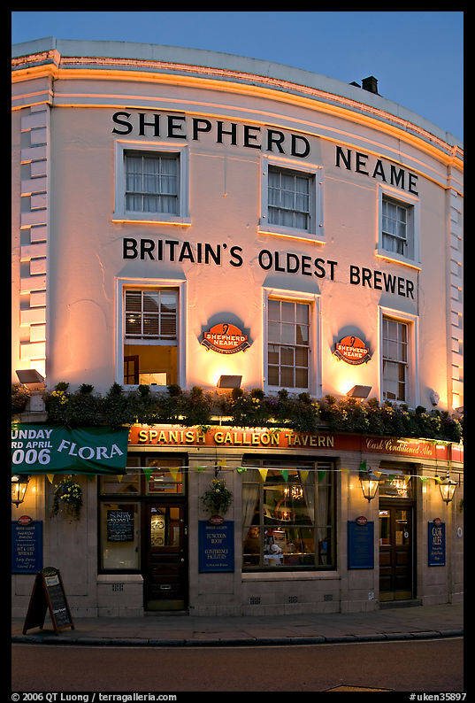 Spanish Galleon Tavern and  Shepherd Neame brewer, Britain's oldest. Greenwich, London, England, United Kingdom