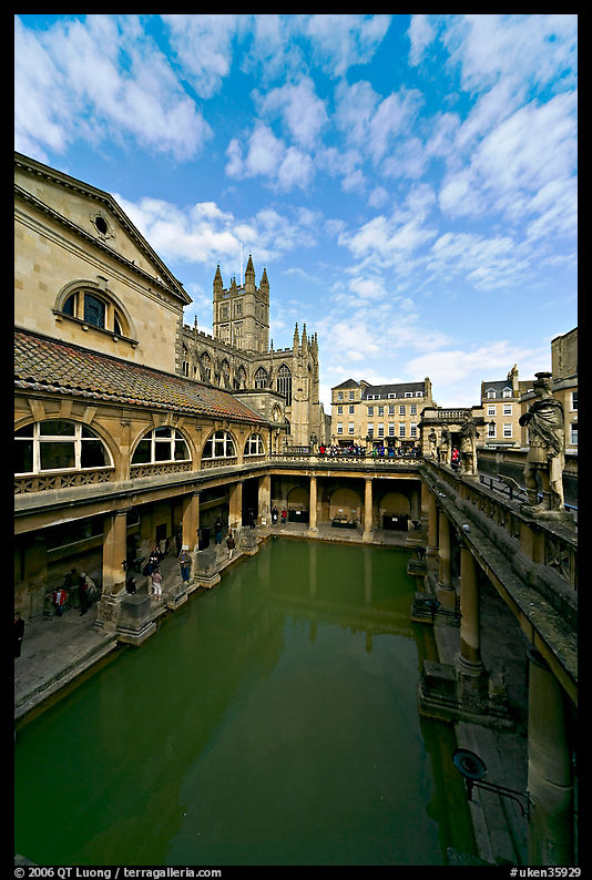 Main Pool of the Roman Bath. Bath, Somerset, England, United Kingdom