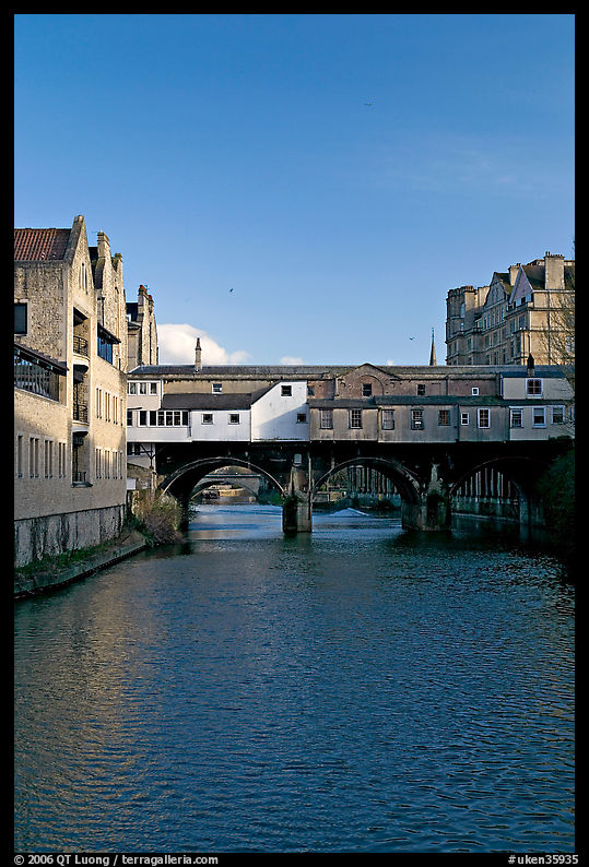 River Avon and Pulteney Bridge, completed in 1773. Bath, Somerset, England, United Kingdom