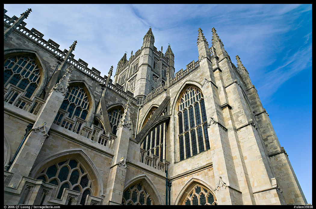 Towering Bath Abbey. Bath, Somerset, England, United Kingdom