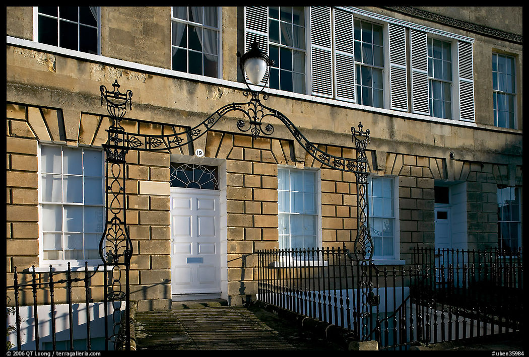 Georgian townhouses, Camden Crescent. Bath, Somerset, England, United Kingdom