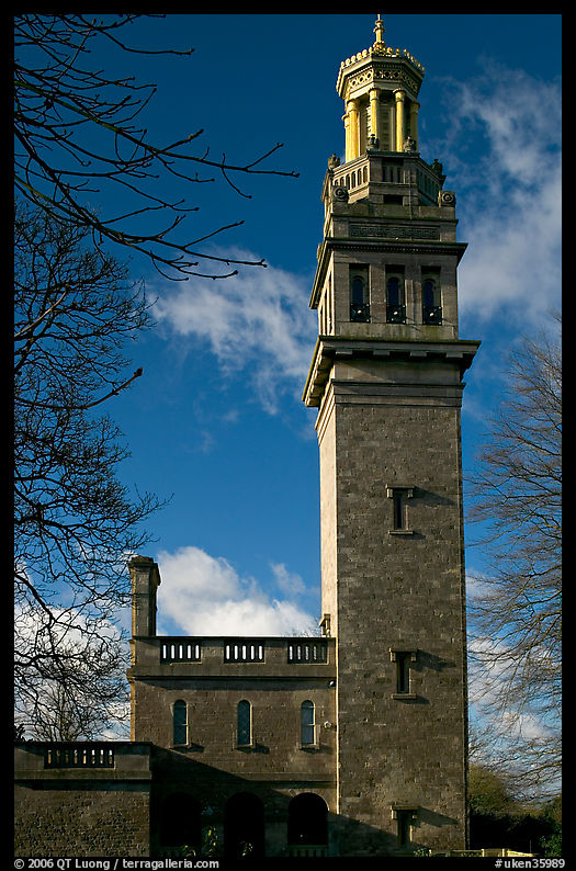Beckford tower with topmost gilded belvedere. Bath, Somerset, England, United Kingdom
