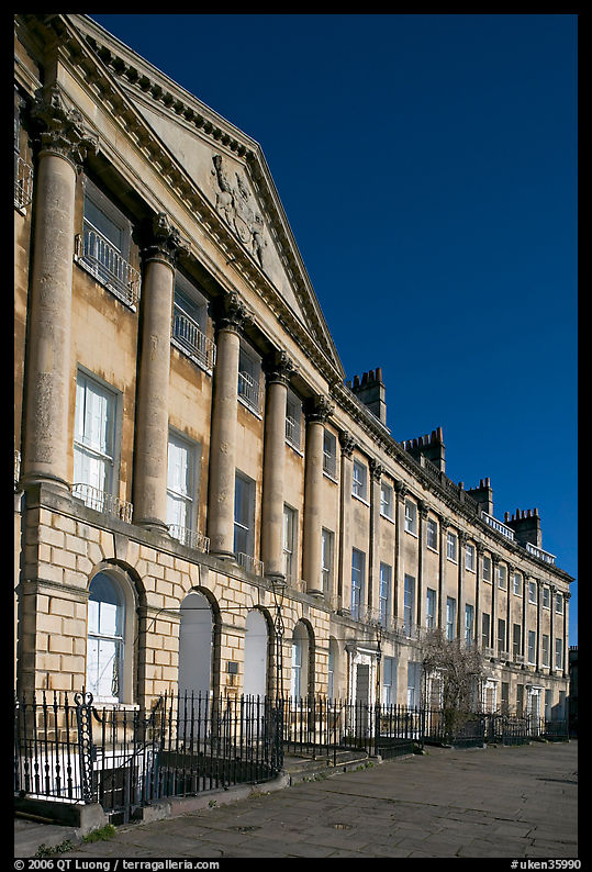 Lansdown Crescent. Bath, Somerset, England, United Kingdom