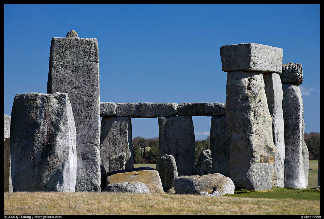 Trilithon lintels, Stonehenge, Salisbury. England, United Kingdom