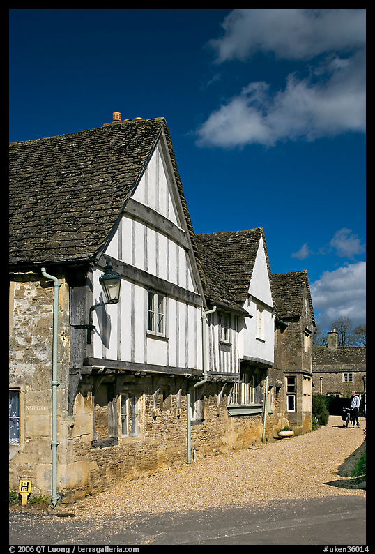 Half-timbered houses, Lacock. Wiltshire, England, United Kingdom