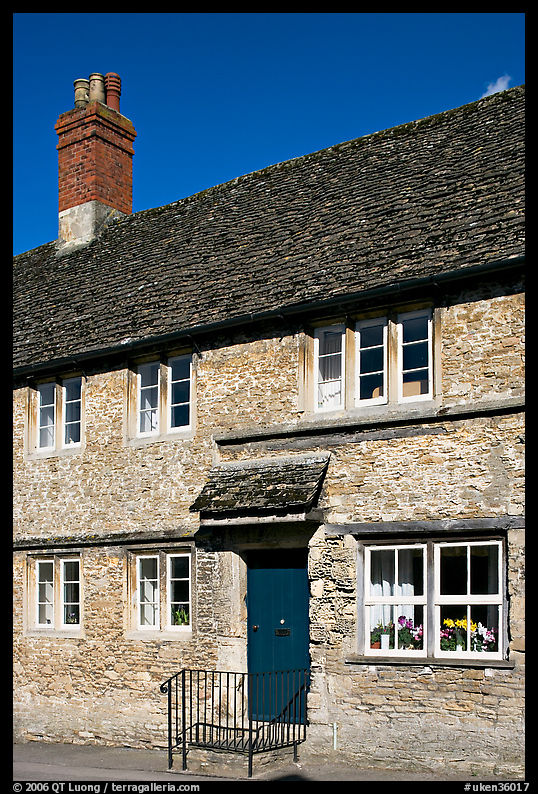 Medieval village stone house,  Lacock. Wiltshire, England, United Kingdom