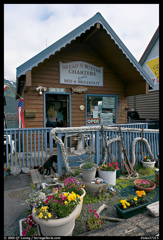 Cabin on the waterfront. Whittier, Alaska, USA