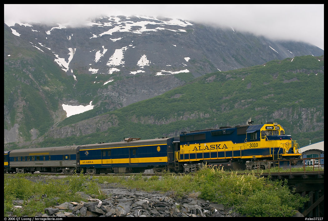 Alaska train. Whittier, Alaska, USA