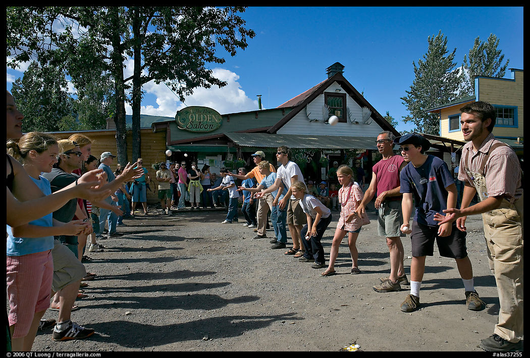 Egg throwing contest. McCarthy, USA