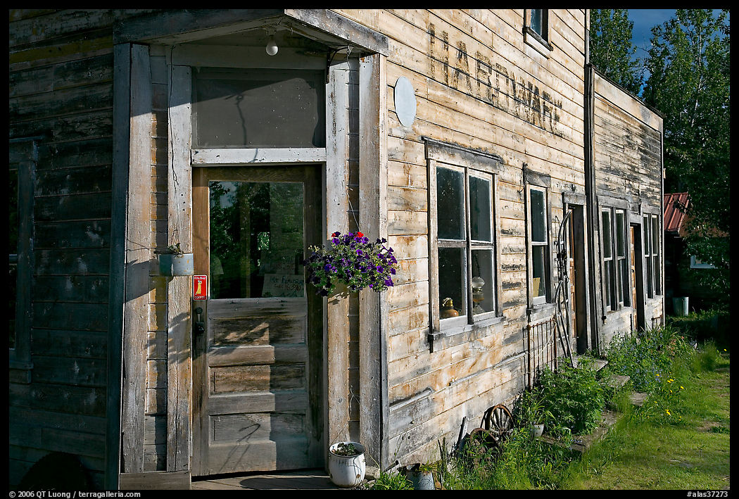Weathered old hardware store. McCarthy, USA