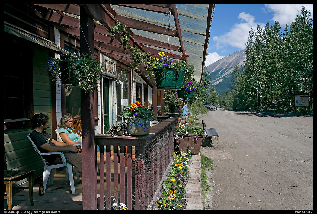 McCarthy lodge and main street. McCarthy, USA