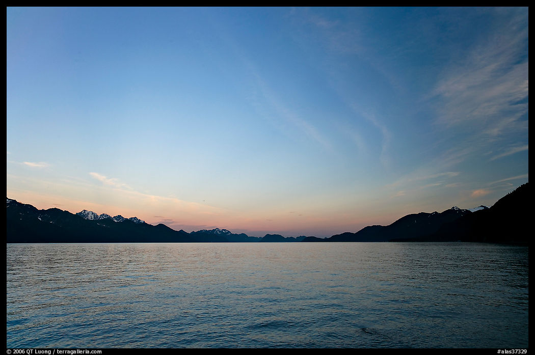 Resurrection Bay, sunset. Seward, Kenai Peninsula, Alaska, USA