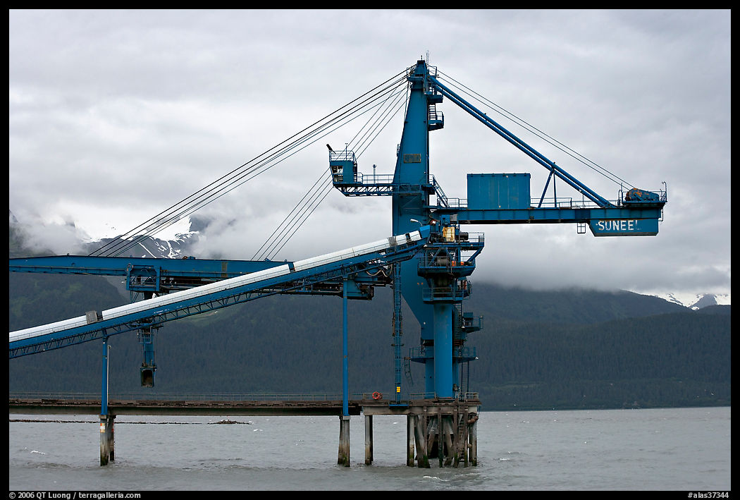 Coal unloading installation. Seward, Kenai Peninsula, Alaska, USA