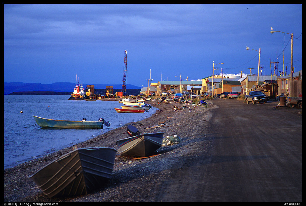 Shore avenue. Kotzebue, North Western Alaska, USA