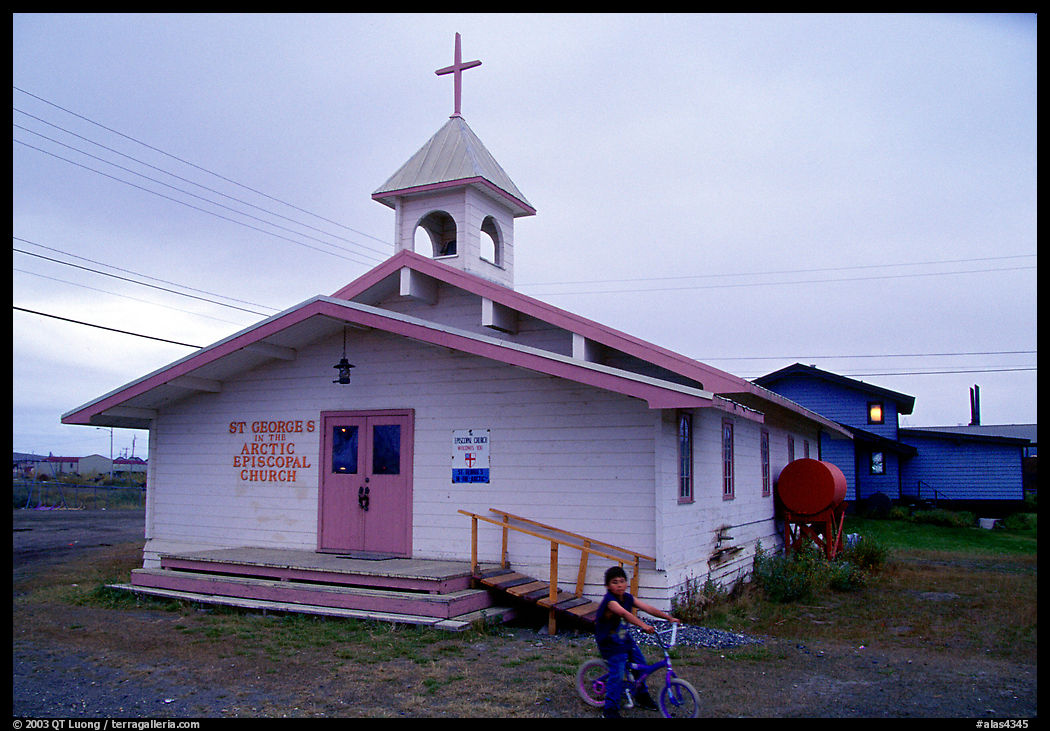 Church Saint George in the Arctic. Kotzebue, North Western Alaska, USA