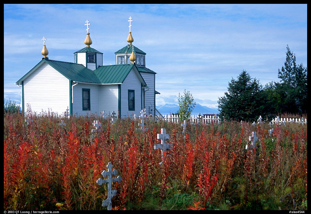 Old orthodox Russian church. Ninilchik, Kenai Peninsula, Alaska, USA
