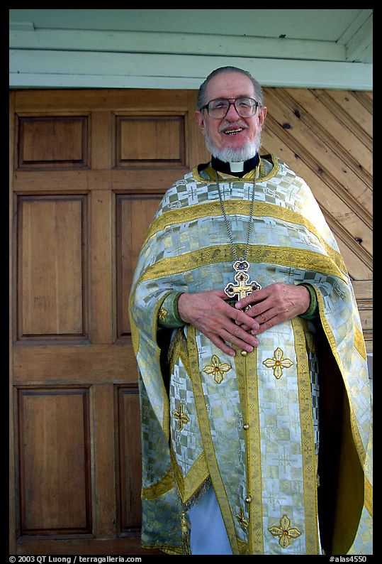 Orthodox priest. Ninilchik, Kenai Peninsula, Alaska, USA