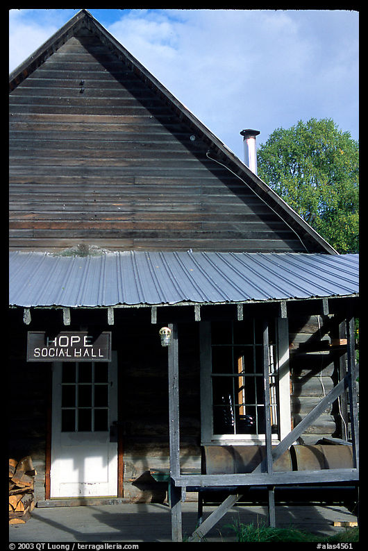Community hall. Hope, Kenai Peninsula, Alaska, USA