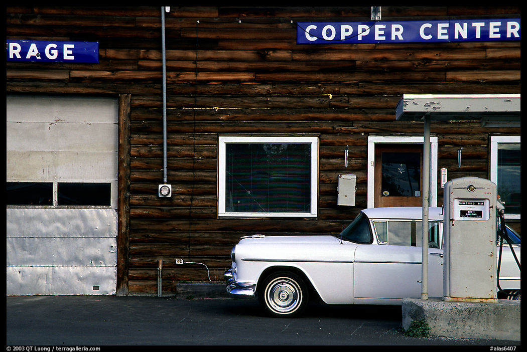 Gas station at Copper Center. Alaska, USA