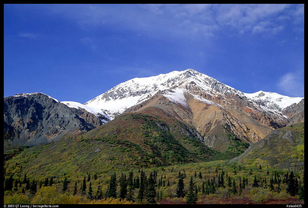 Mineralized Sheep Mountain in the Talkeetna Range. Glenn Highway, Central Alaska, USA