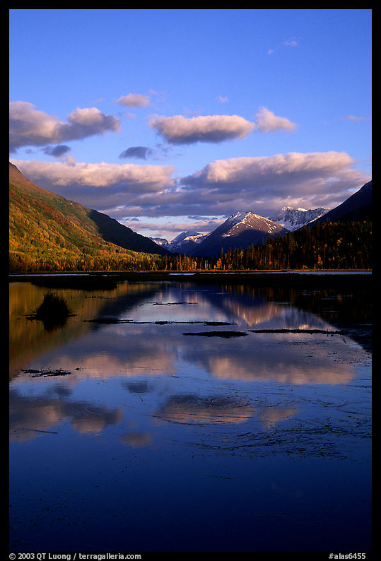 Tern Lake in late afternoon. Seward Highway, Kenai Peninsula, Alaska, USA