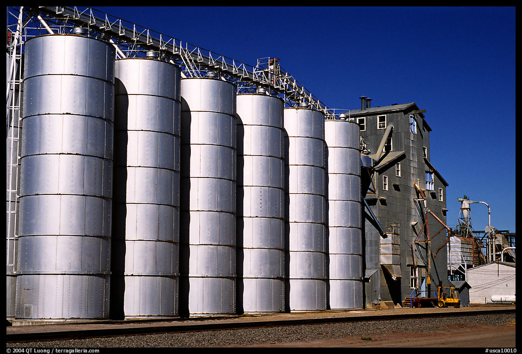 Grain silos. California, USA